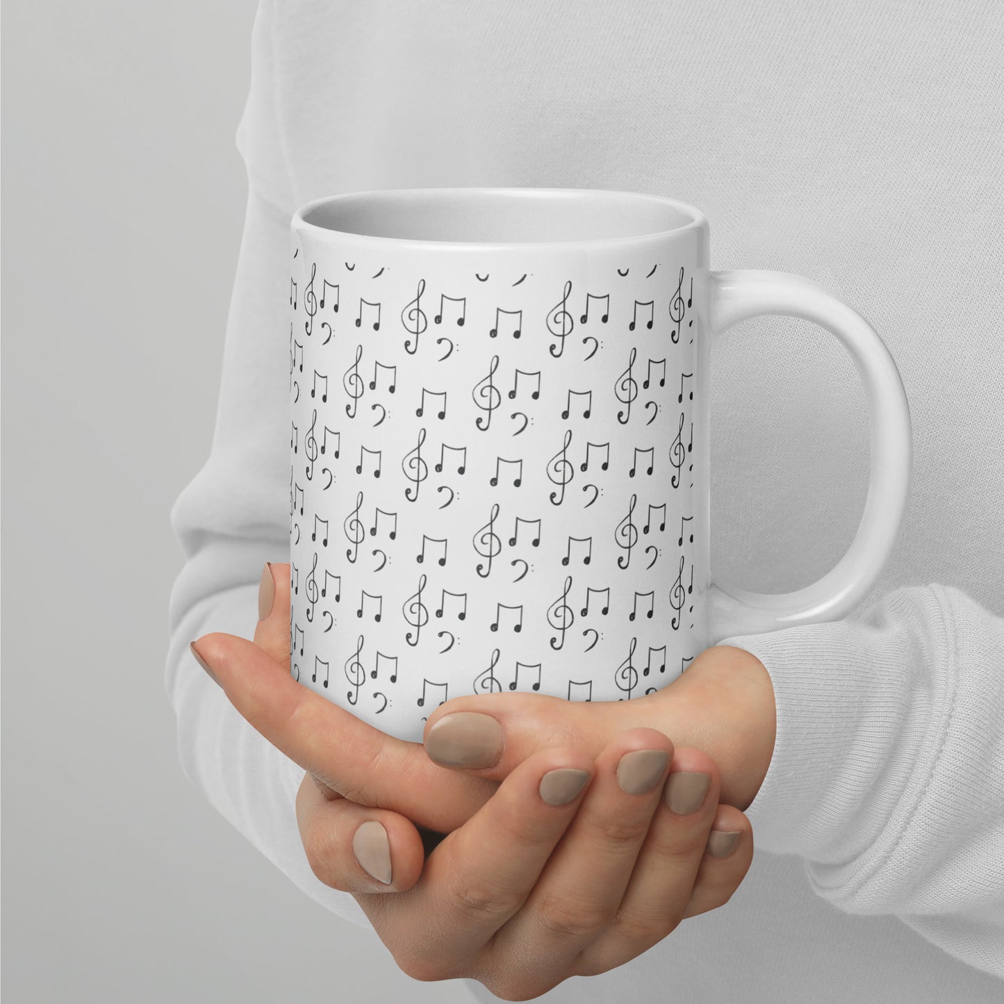 Taza de notas melódicas