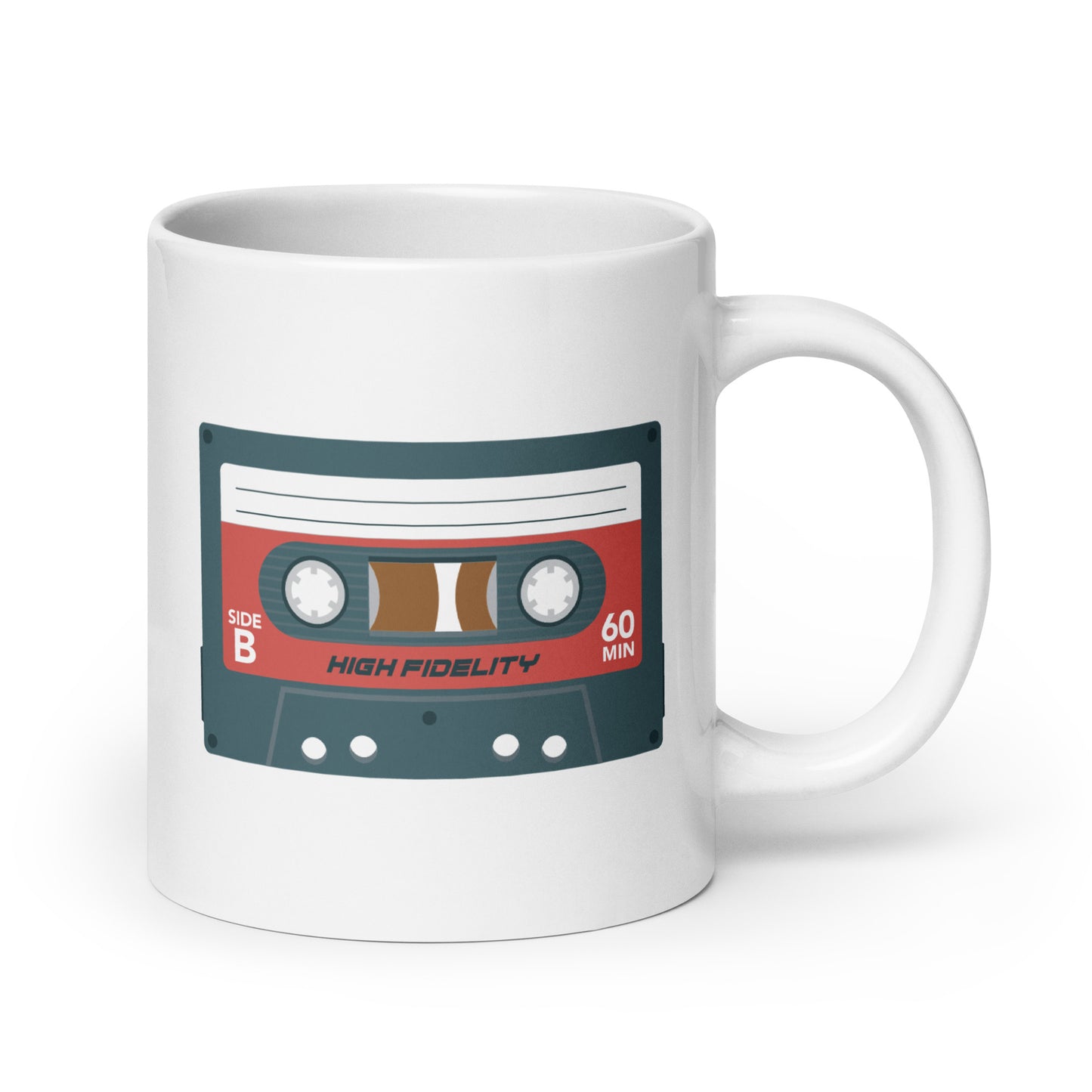 Taza de cinta de casete retro