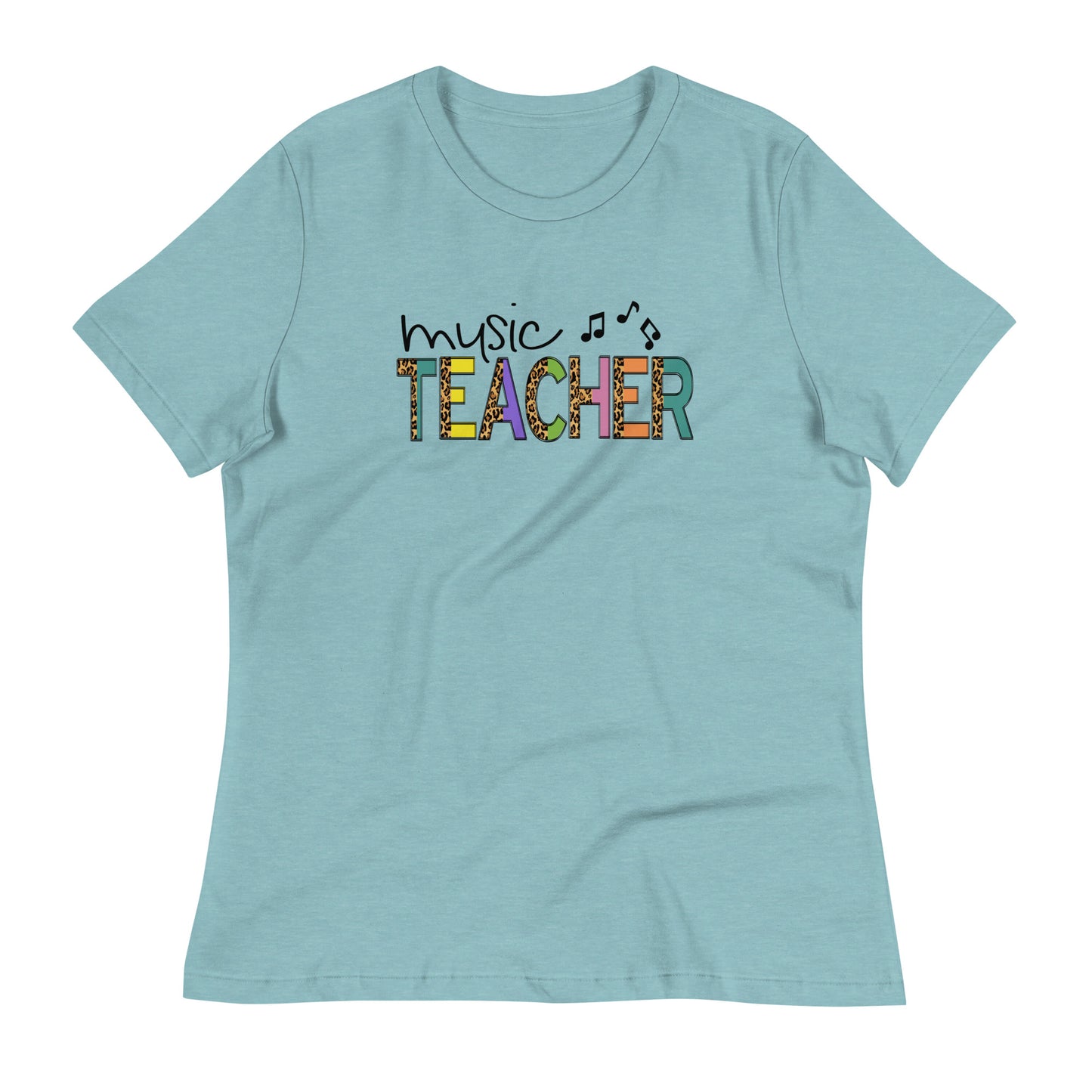 Camiseta con estampado de leopardo para profesor de música