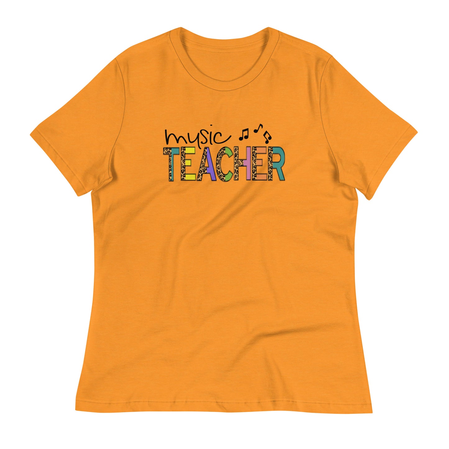 Camiseta con estampado de leopardo para profesor de música