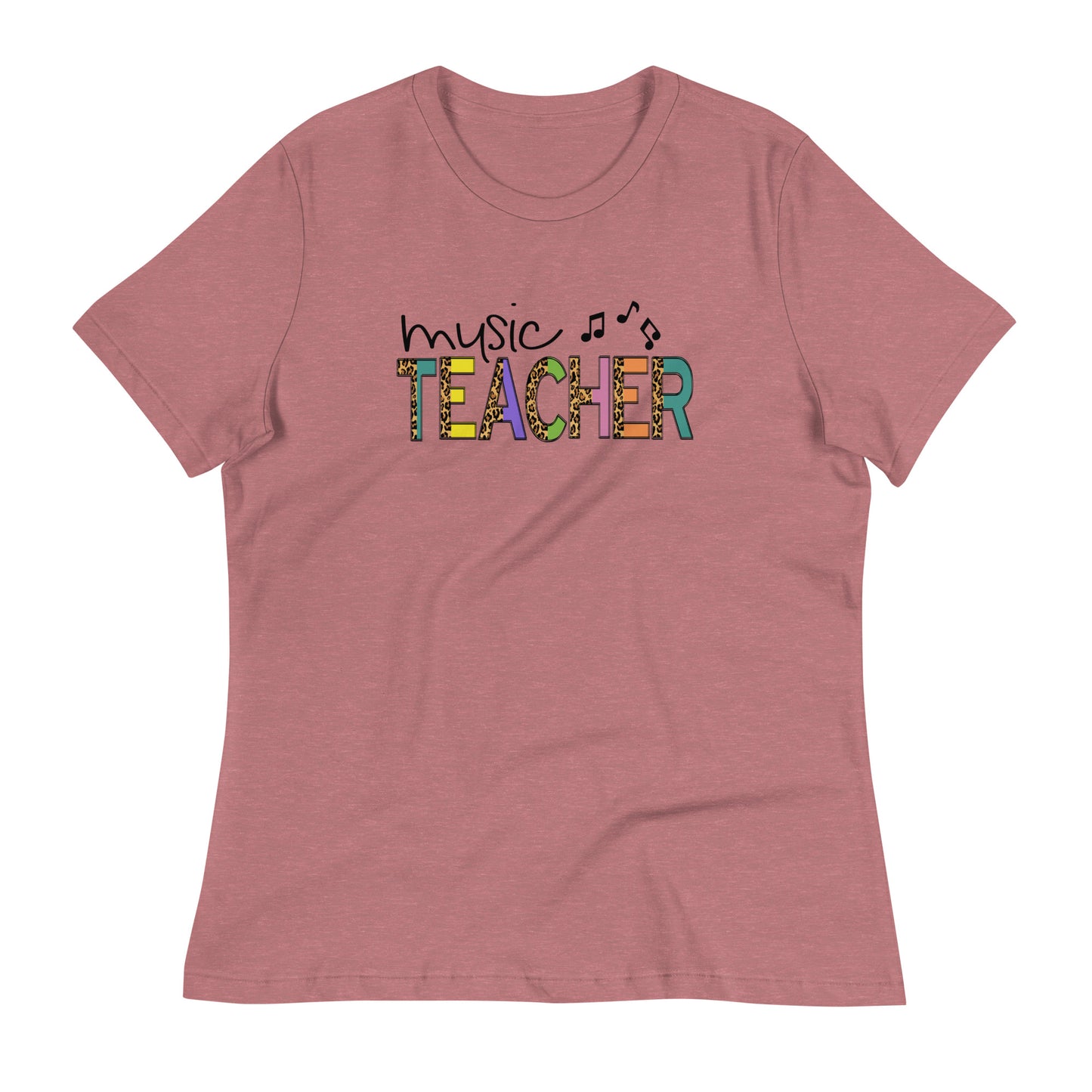 Camiseta con estampado de leopardo para profesor de música