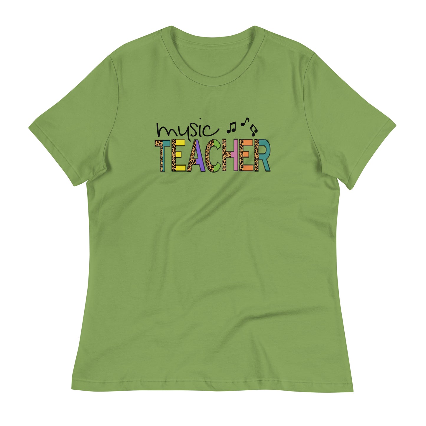 Camiseta con estampado de leopardo para profesor de música