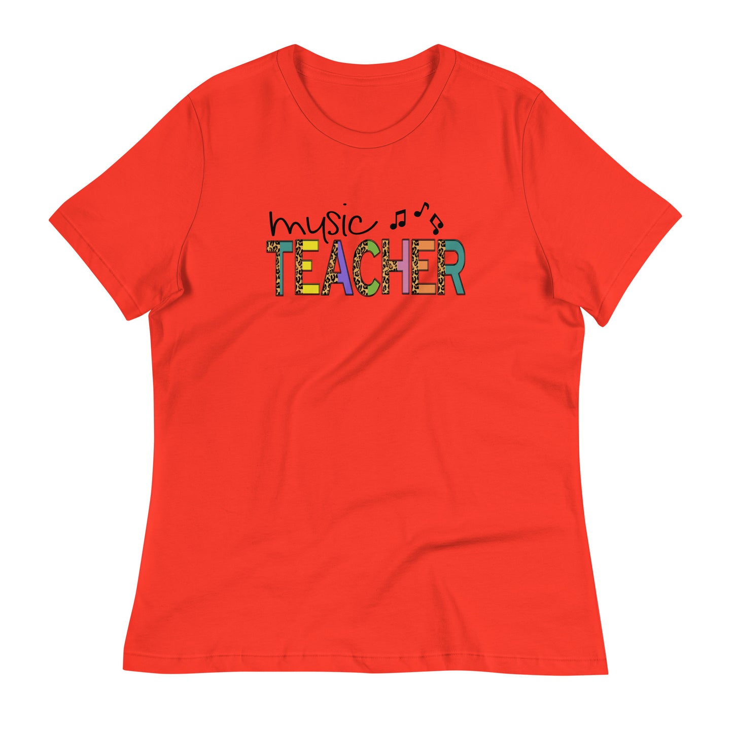 Camiseta con estampado de leopardo para profesor de música