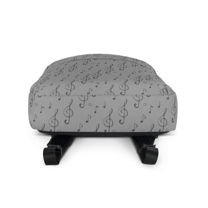 Mochila clásica gris con estampado integral Melody