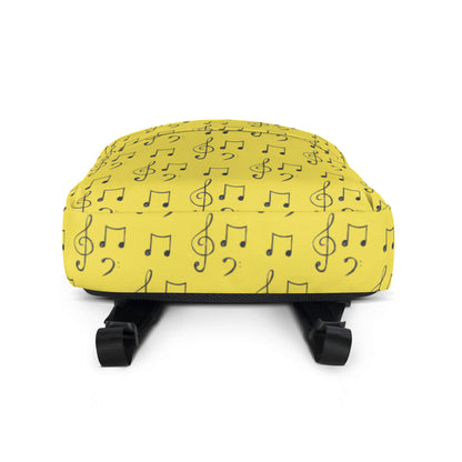 Mochila con estampado integral de notas musicales