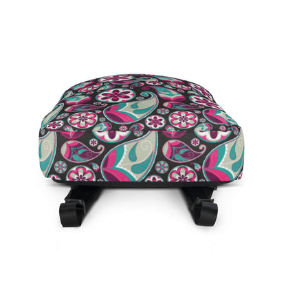 Mochila con estampado paisley floreciente