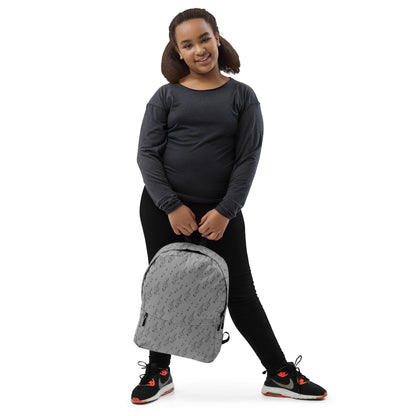 Mochila clásica gris con estampado integral Melody