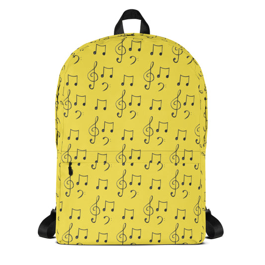 Mochila con estampado integral de notas musicales