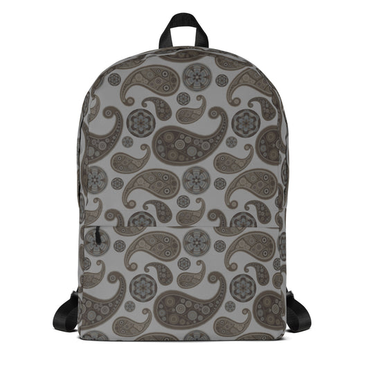 Mochila con estampado paisley terroso
