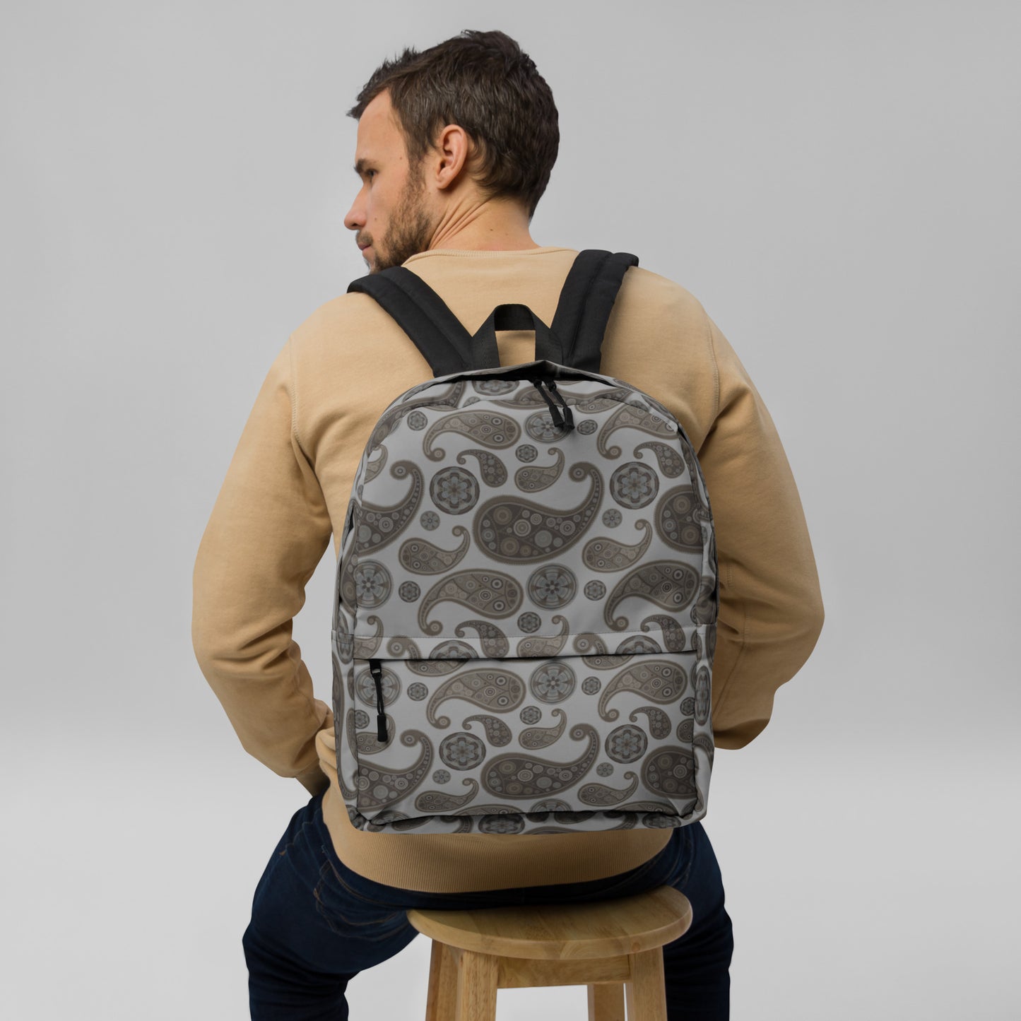 Earthy Paisley All-Over Print Backpack