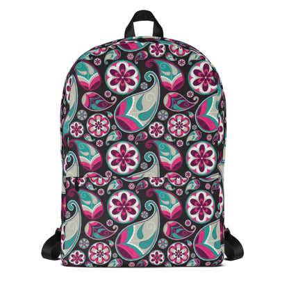 Mochila con estampado paisley floreciente