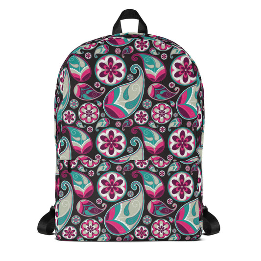 Mochila con estampado paisley floreciente