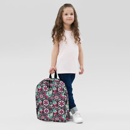 Mochila con estampado paisley floreciente