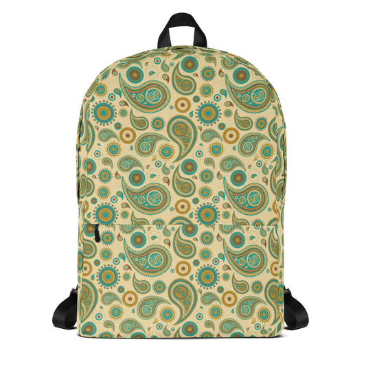 Mochila vintage con estampado paisley integral