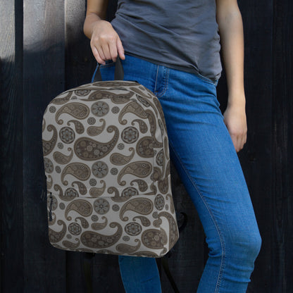 Mochila con estampado paisley terroso