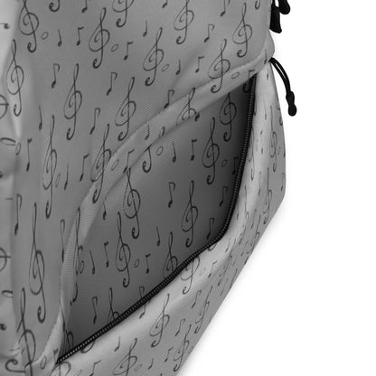 Mochila clásica gris con estampado integral Melody
