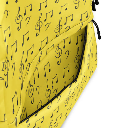 Mochila con estampado integral de notas musicales
