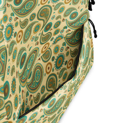 Mochila vintage con estampado paisley integral