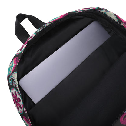 Mochila con estampado paisley floreciente