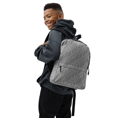 Mochila clásica gris con estampado integral Melody