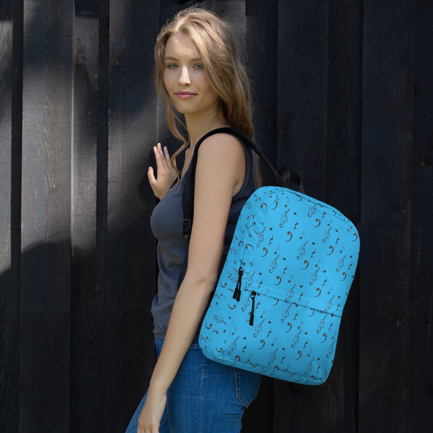 Crescendo in Blue All-Over Print Backpack