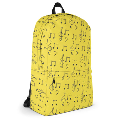 Mochila con estampado integral de notas musicales
