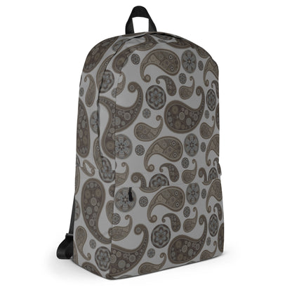 Mochila con estampado paisley terroso