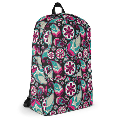 Mochila con estampado paisley floreciente