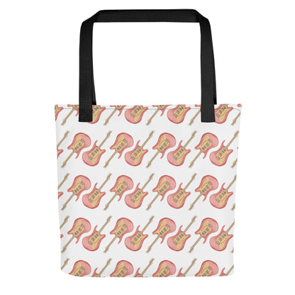 Bolsa de mano con diseño de guitarra rockera