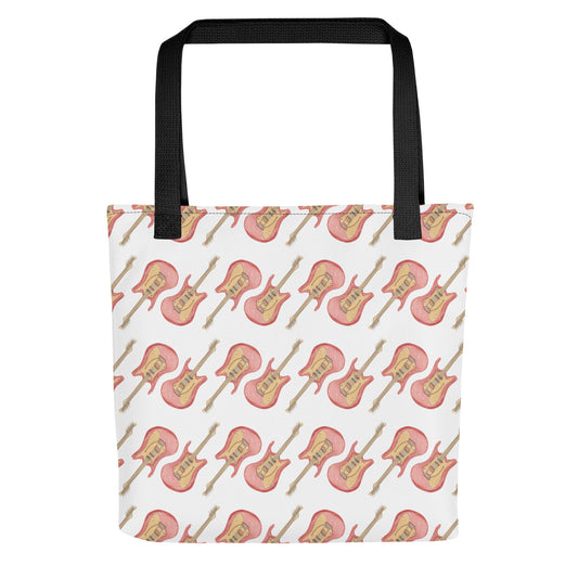 Bolsa de mano con diseño de guitarra rockera