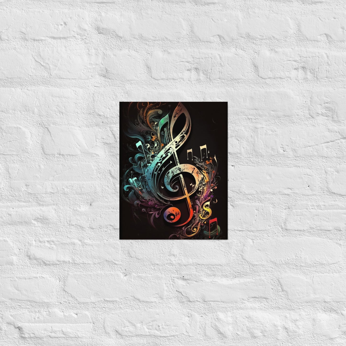 Radiant Treble Clef Symphony Poster