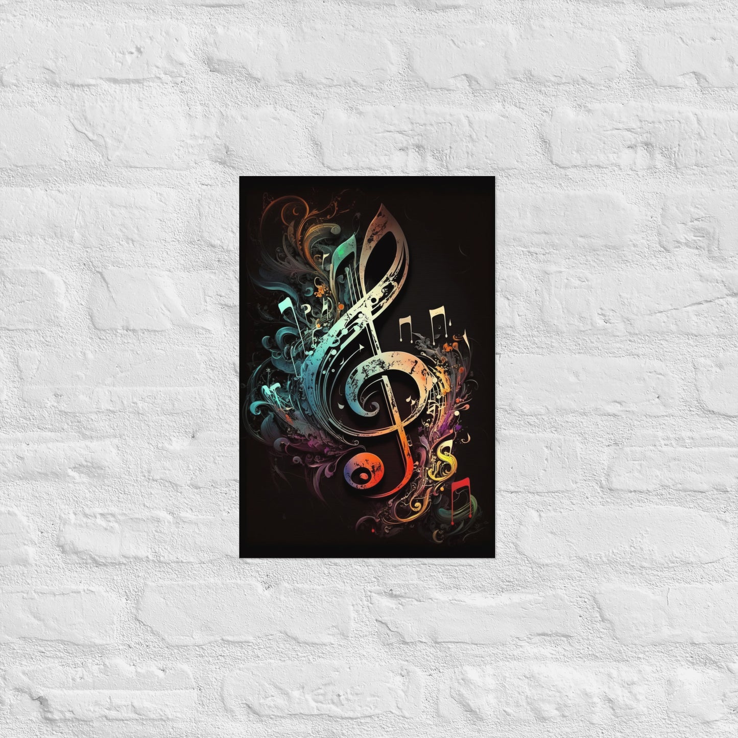 Radiant Treble Clef Symphony Poster