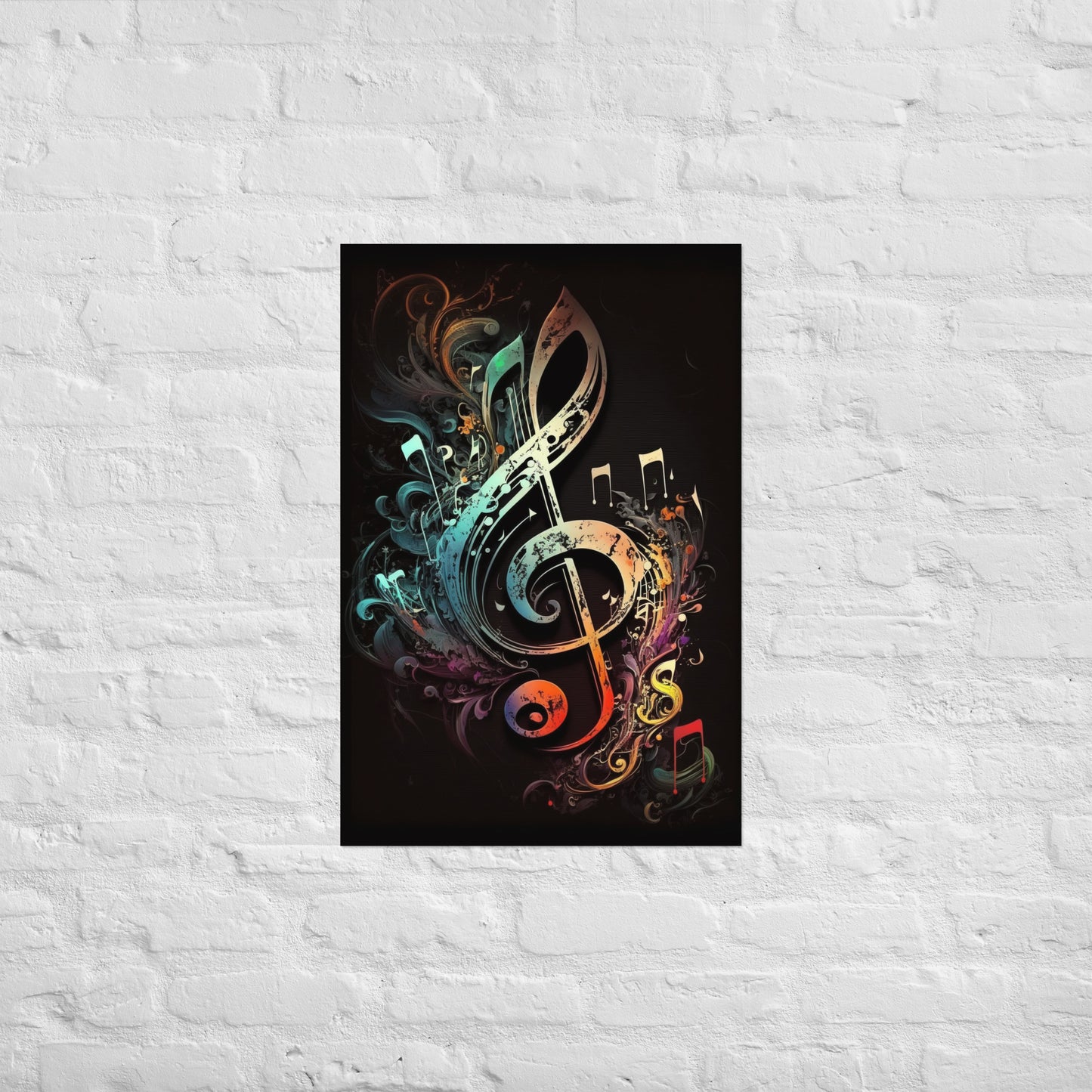 Radiant Treble Clef Symphony Poster