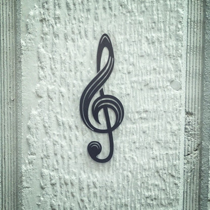 Treble Clef Transparent Vinyl Sticker – Minimalist Music Decal for Musicians
