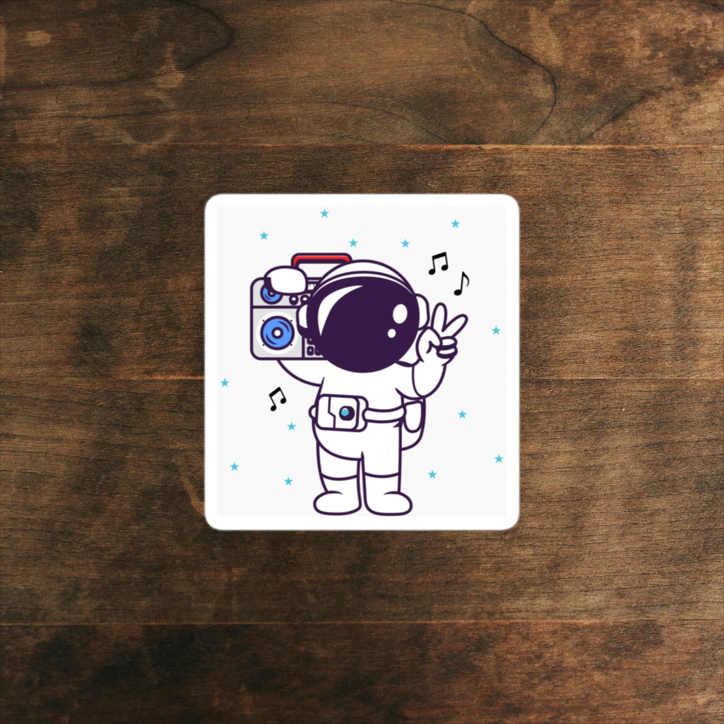 Astronaut Jamming In Space Sticker