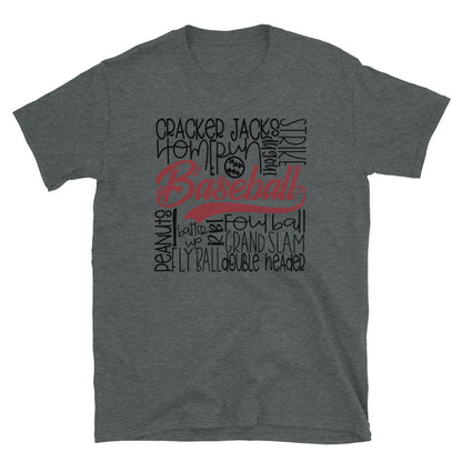 Camiseta gráfica tipográfica de béisbol