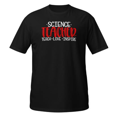 Camiseta de profesor de ciencias: Enseñar, amar, inspirar