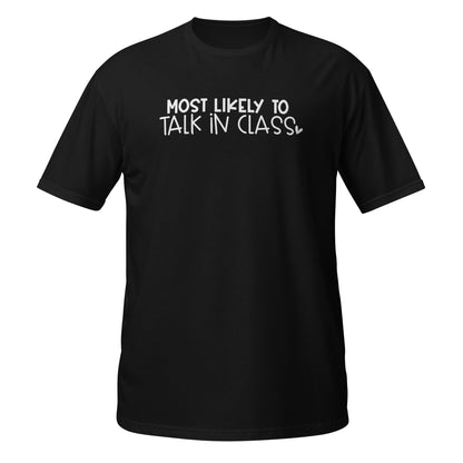 Camiseta con la probabilidad más alta de hablar en clase