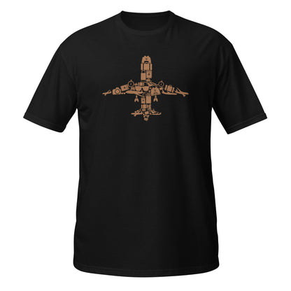 Camiseta gráfica con elementos de aviación