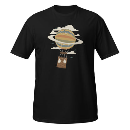 Camiseta gráfica de aventura en globo de Saturno