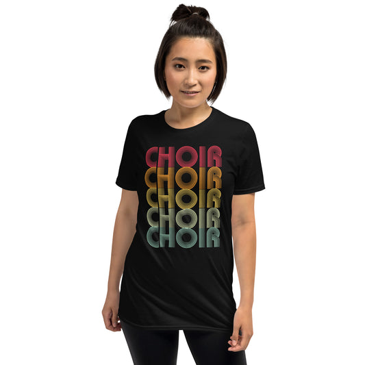 Camiseta con vibraciones de coro retro