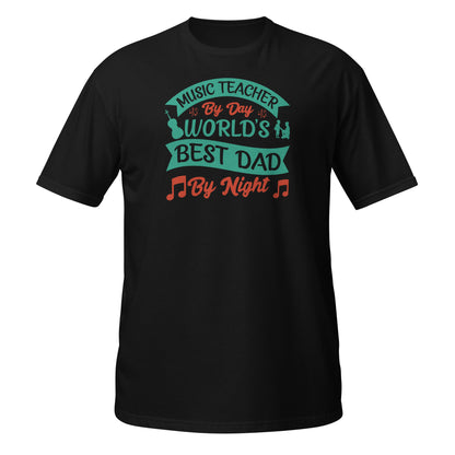 Camiseta para profesor de música de día, la mejor para el día y la noche
