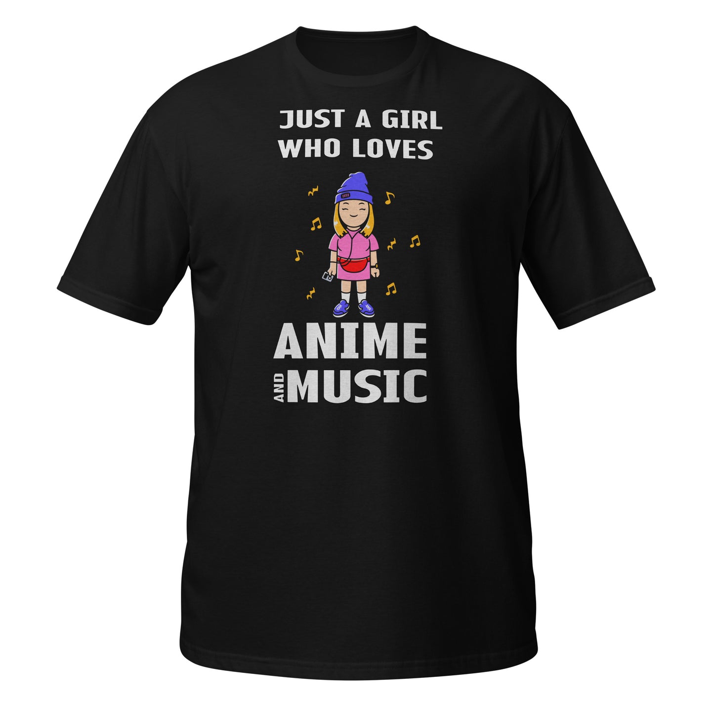 Just A Girl Who Loves Anime and Music T-Shirt