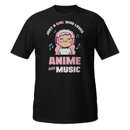 Camiseta "Solo una chica que ama el anime y la música"