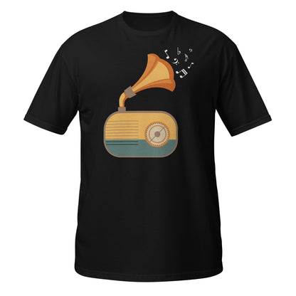 Camiseta de gramófono con vibraciones vintage