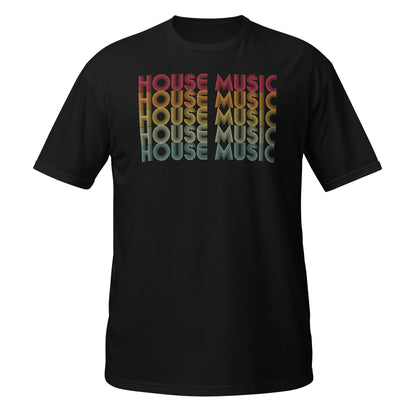 Camiseta de música house retro