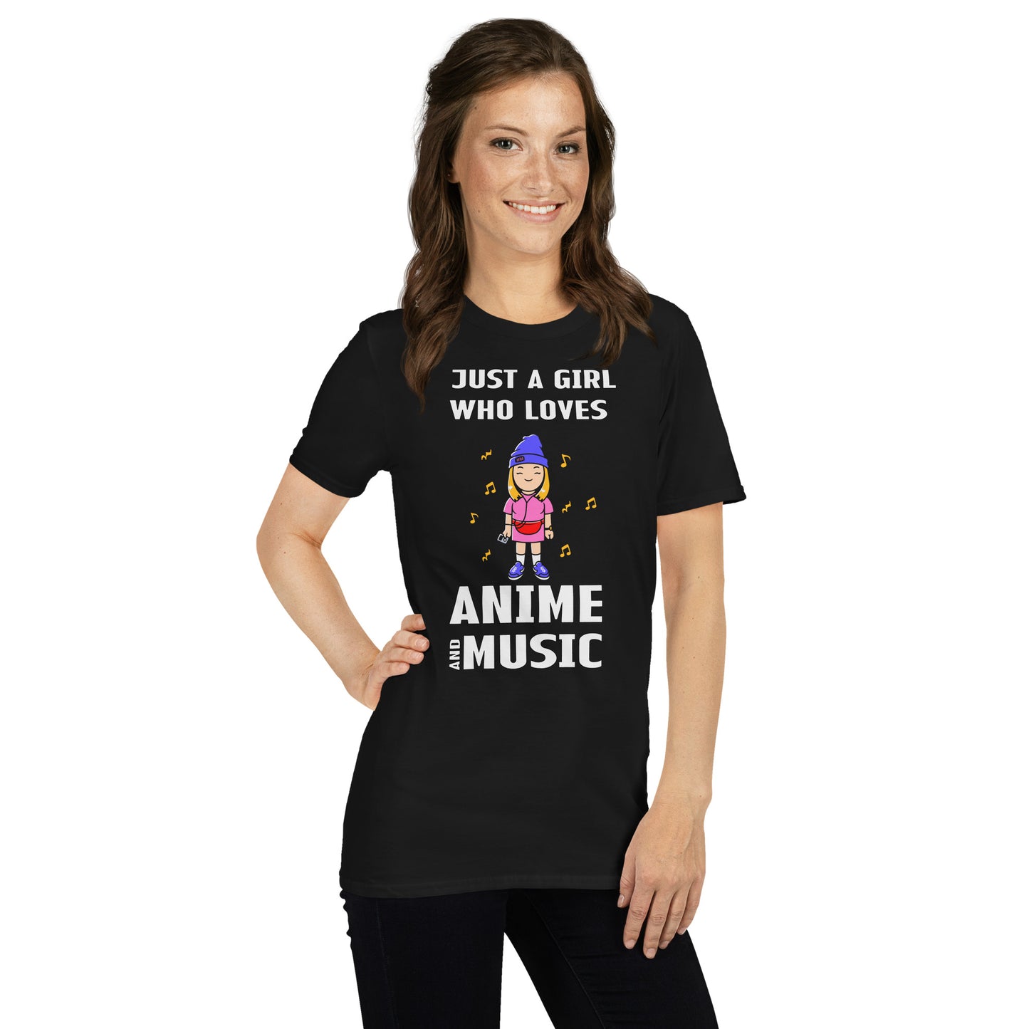 Just A Girl Who Loves Anime and Music T-Shirt