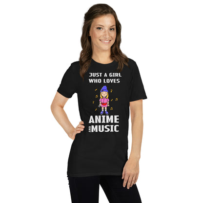 Camiseta "Solo una chica que ama el anime y la música"