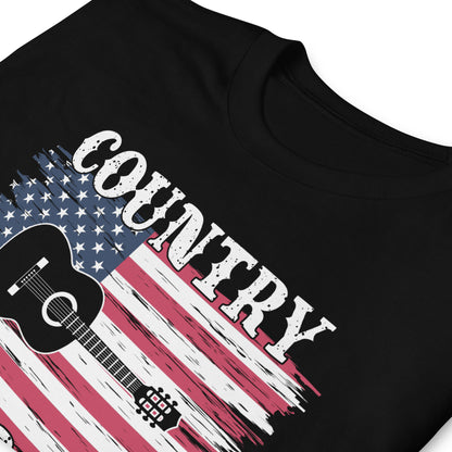 Camiseta con la bandera estadounidense y el orgullo de la música country