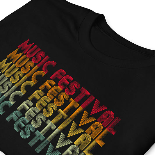 Camiseta con ambiente de festival de música